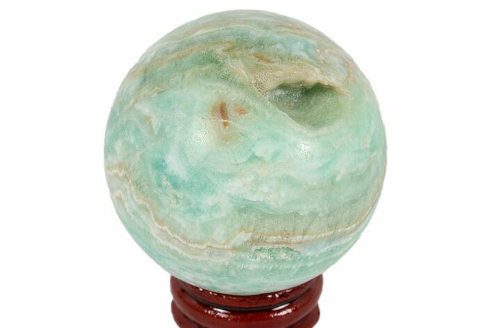 Polished Blue Caribbean Calcite Sphere - Pakistan #187508